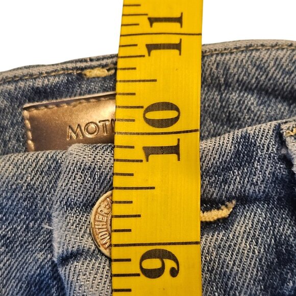 Mother Women Mid-Rise The Looker ankle step fray Jeans 25 Indie Clean Girl - Picture 12 of 16